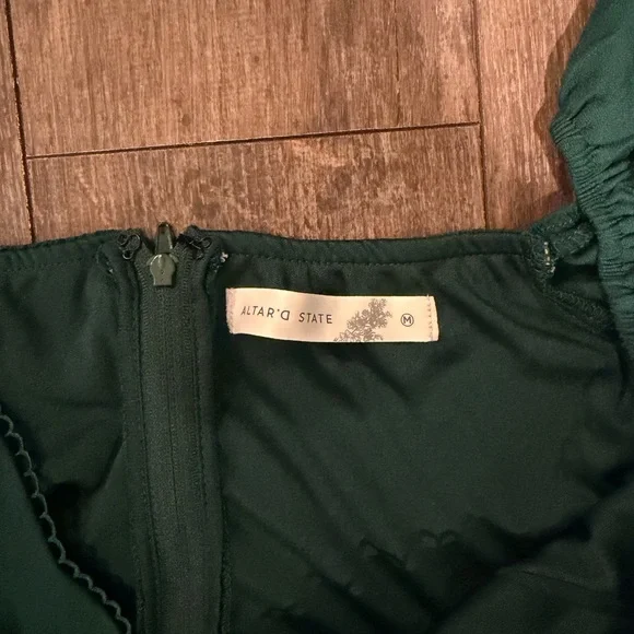 Altar'd State Deep Green Mini Dress - Picture 3 of 5